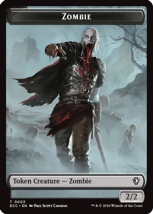 Commander: Lorwyn Eclipsed Zombie // Elf Warrior Double-Sided Token #3