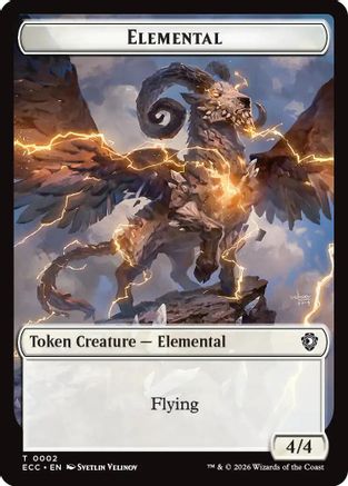 Commander: Lorwyn Eclipsed Elemental (0002) // Elemental (0009) Double-Sided Token #2