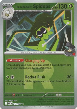 ME: Ascended Heroes Team Rocket's Spidops (Team Rocket) #019
