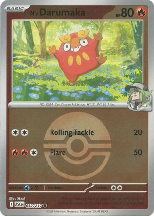 ME: Ascended Heroes N's Darumaka (Poke Ball) #032