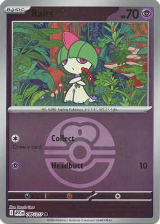 ME: Ascended Heroes Ralts (Love Ball) #087