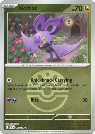 ME: Ascended Heroes Noibat (Friend Ball) #156