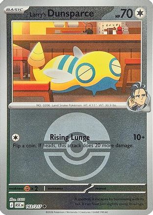 ME: Ascended Heroes Larry's Dunsparce (Poke Ball) #163