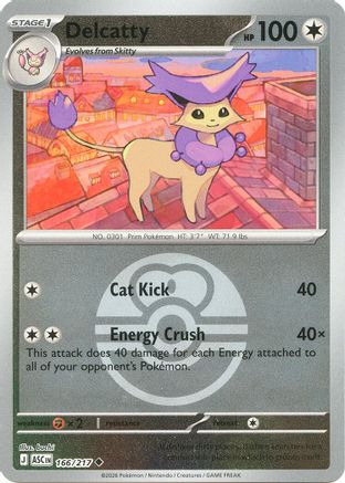 ME: Ascended Heroes Delcatty (Love Ball) #166