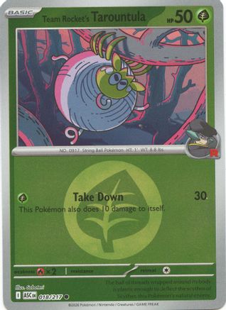 ME: Ascended Heroes Team Rocket's Tarountula (Energy Symbol Pattern) #018