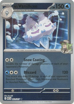 ME: Ascended Heroes N's Vanilluxe (Energy Symbol Pattern) #051