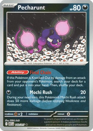 ME: Ascended Heroes Pecharunt (Energy Symbol Pattern) #143