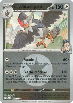 ME: Ascended Heroes Larry's Staraptor - 170/217 (Energy Symbol Pattern) #170