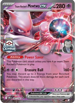 League & Championship Cards Team Rocket's Mewtwo ex #081