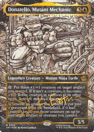 Donatello, Mutant Mechanic (Borderless) (Gold-Stamped Signature)