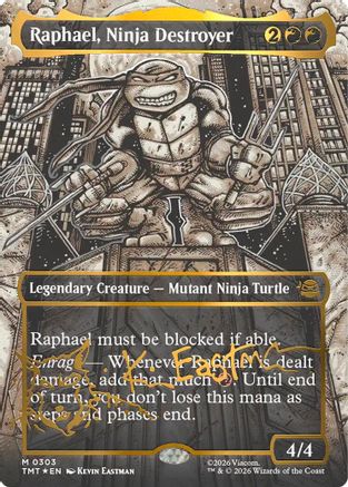 Raphael, Ninja Destroyer (Borderless) (Gold-Stamped Signature)