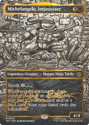 Michelangelo, Improviser (Borderless) (Gold-Stamped Signature)