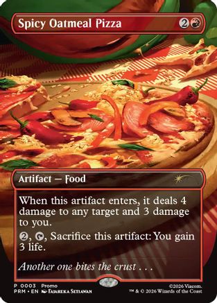 Spicy Oatmeal Pizza (Borderless)
