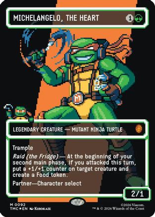 Michelangelo, the Heart (0092) (Borderless) (Surge Foil)
