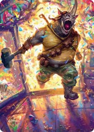 Rocksteady, Rowdy Rhino Art Card