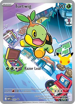 First Partner Illustration Turtwig Pokemon card