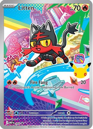 First Partner Illustration Litten Pokemon card
