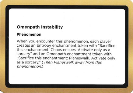 Omenpath Instability (Black Lotus Unknown Planechase)