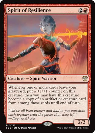 Commander: Secrets of Strixhaven Spirit of Resilience #37