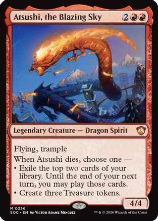 Commander: Secrets of Strixhaven Atsushi, the Blazing Sky #236