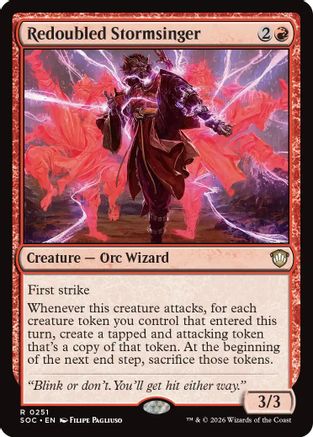 Commander: Secrets of Strixhaven Redoubled Stormsinger #251