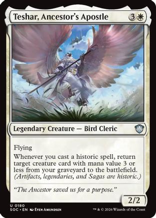 Commander: Secrets of Strixhaven Teshar, Ancestor's Apostle #180