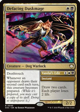 Commander: Secrets of Strixhaven Defacing Duskmage #45