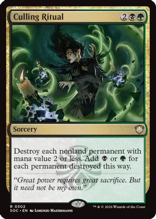 Commander: Secrets of Strixhaven Culling Ritual #302