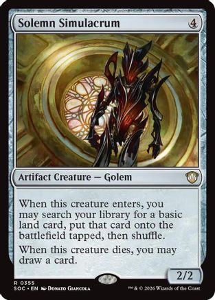 Commander: Secrets of Strixhaven Solemn Simulacrum #355
