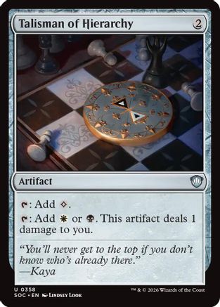 Commander: Secrets of Strixhaven Talisman of Hierarchy #358