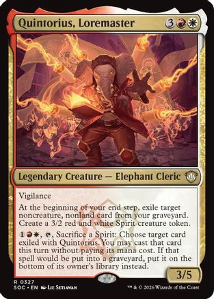 Commander: Secrets of Strixhaven Quintorius, Loremaster #327