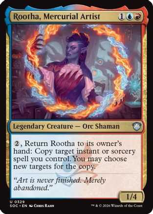 Commander: Secrets of Strixhaven Rootha, Mercurial Artist #329