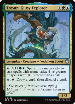 Commander: Secrets of Strixhaven Troyan, Gutsy Explorer #334