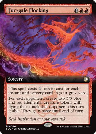 Commander: Secrets of Strixhaven Furygale Flocking (Extended Art) #80