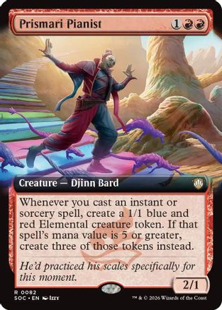 Commander: Secrets of Strixhaven Prismari Pianist (Extended Art) #82