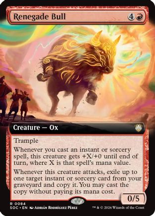 Commander: Secrets of Strixhaven Renegade Bull (Extended Art) #84