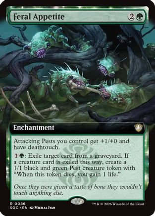 Commander: Secrets of Strixhaven Feral Appetite (Extended Art) #86