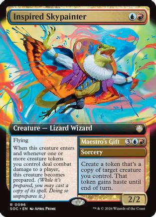 Commander: Secrets of Strixhaven Inspired Skypainter (Extended Art) #96