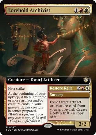 Commander: Secrets of Strixhaven Lorehold Archivist (Extended Art) #97