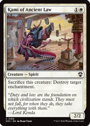 Commander: Secrets of Strixhaven Kami of Ancient Law #150