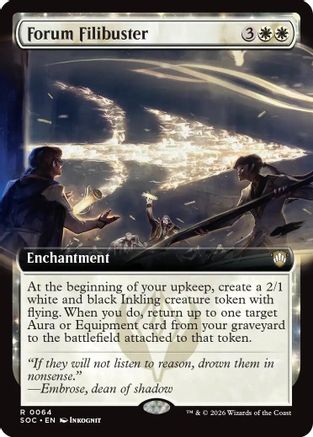 Commander: Secrets of Strixhaven Forum Filibuster (Extended Art) #64