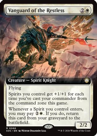 Commander: Secrets of Strixhaven Vanguard of the Restless (Extended Art) #66