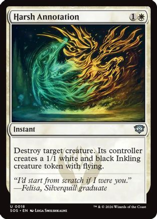 Secrets of Strixhaven Harsh Annotation #18