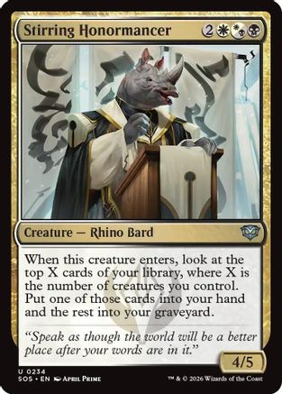 Secrets of Strixhaven Stirring Honormancer #234