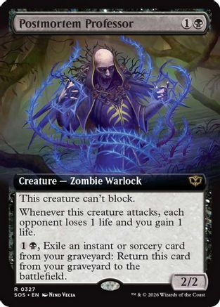 Secrets of Strixhaven Postmortem Professor (Extended Art) #327