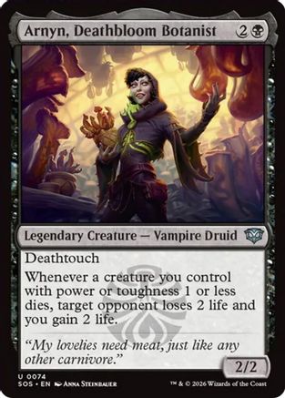 Secrets of Strixhaven Arnyn, Deathbloom Botanist #74