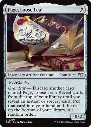 Secrets of Strixhaven Page, Loose Leaf #250