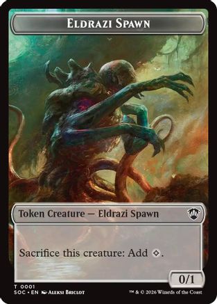 Commander: Secrets of Strixhaven Eldrazi Spawn // Worm Double-Sided Token #1