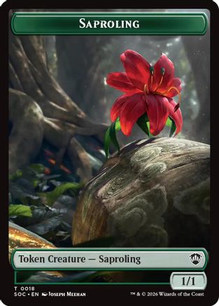 Commander: Secrets of Strixhaven Saproling // Pest (0023) Double-Sided Token #18