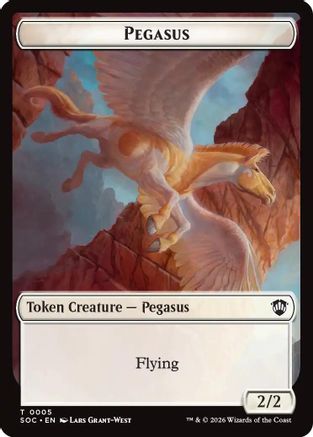 Commander: Secrets of Strixhaven Pegasus // Inkling (0022) Double-Sided Token #5
